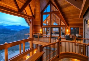 15 Cozy Cabin Getaways You Can Book Under $150/Night - Warm wooden hues, soft rustic furnishings, and a serene mountain backdrop create inviting, cozy vibes for a perfect retreat.