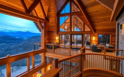 15 Cozy Cabin Getaways You Can Book Under $150/Night - Warm wooden hues, soft rustic furnishings, and a serene mountain backdrop create inviting, cozy vibes for a perfect retreat.