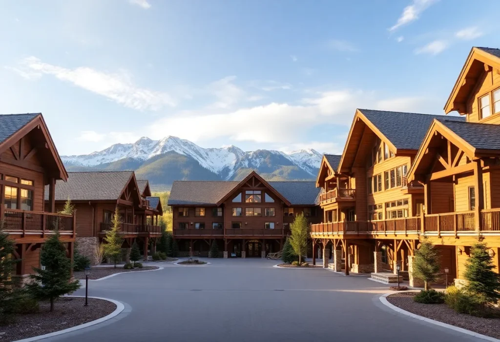 Yellowstone Cabins - Warm wood tones, inviting textures, and breathtaking mountain views create a cozy, serene vibe at Yellowstone's unique lodges.