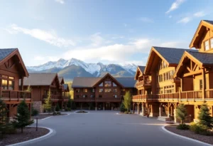 Yellowstone Cabins - Warm wood tones, inviting textures, and breathtaking mountain views create a cozy, serene vibe at Yellowstone's unique lodges.