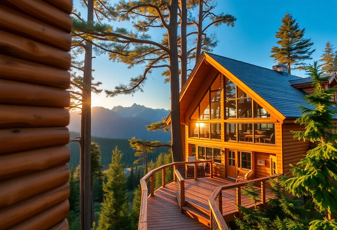 Luxury Treehouse Cabins with stunning views among trees