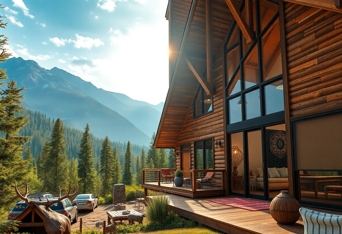 Wildlife encounters near Yellowstone Cabins in serene natural setting