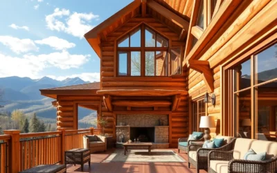 Affordable cabins - Rustic wooden cabins with warm hues, surrounded by lush greenery and a peaceful ambiance, inviting relaxation and adventure.