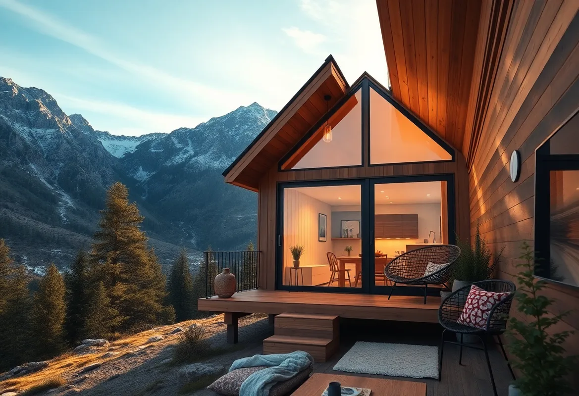 Tiny House Cabins nestled in beautiful natural landscapes.